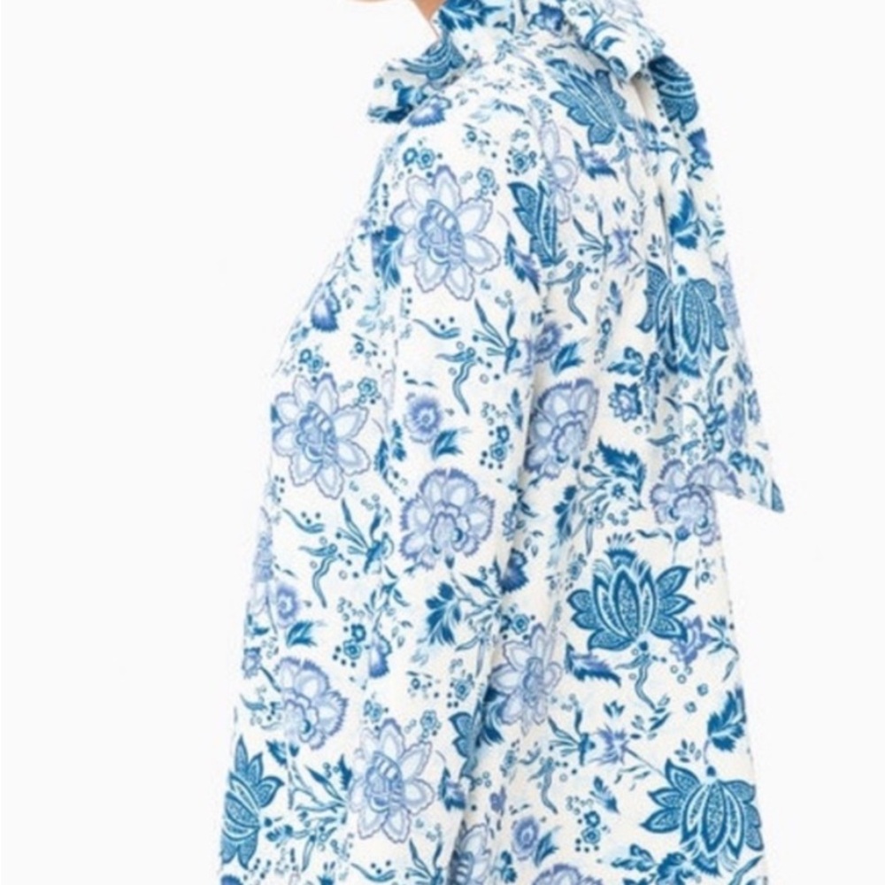 Tuckernuck Daphne dress nwt!! Spring bow blue and white dress floral - Picture 2 of 7